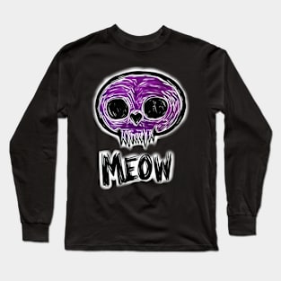 Kitty Skull Meow Long Sleeve T-Shirt